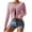 Pink, variant on ATOYSOY Solid Color Cropped Coat Open Front Cardigan Fall Winter Outwear Casual Ribbed Trendy Long Sleeve Tops Loose Jackets Knitted Sweaters for Women Black L