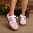 thumbnail image 4 of Womens Sneakers, Walking Shoes Women, Sneakers for Women, Womens Walking Shoes, Women Fashion Retro Casual Tennis Sneakers Lightweight Comfort Walking Footwear Anti Slip Lifestyle Trainers, Pink 6, 4 of 7