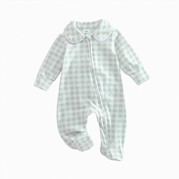 Newborn Baby Boy Winter Clothes Long Sleeve Lapel Jumpsuit Collar Romper Playsuit Infant Baby Boy Fall Outfit