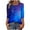 #140-Blue, variant on Xuyuer 3/4 Length Sleeve Womens Tops Round Neck Casual Summer Tunic Tops Basic Tees Blouses Dressy T-Shirts Pleated Shirts Blouses Spring Fashion Ethnic Graphic Crew Neck Tunic T Shirts