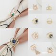 thumbnail image 2 of Rhinestone Scarf Brooches Crystal Silk Scarves Buckle Brooch Shawl Ring Clip Scarfs Fastener Cute Knotted Button Pin Accessories, 2 of 4