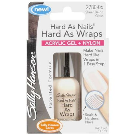 Sally Hansen’s Hard As Nails Hard As Wraps Acrylic Gel Hardener, #2780-06 Sheer Beige Gloss