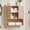 Natural-fluted, variant on LELELINKY Rattan Wood Bathroom Wall Cabinet with Adjustable Shelf, Boho Medicine Cabinet for over Toilet Storage, Laundry Room, Natural