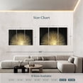 thumbnail image 4 of Elephant Stock Sunburst Rising On Black Wall Art - Horizontal Multi Panel Canvas - Living Room Wall Decor - Abstract Multi Panel - Black And Gold Decor By Abby Young - 74" x 48", 4 of 8