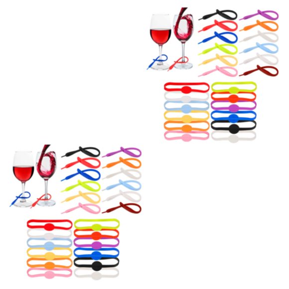 braveheart 24pcs/set Cup Markers Bright Color Strip Tag Marker For Easy Cup Identification In Any Setting 2Set