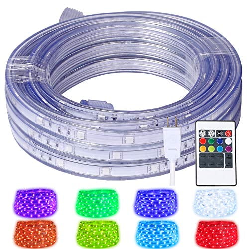 Areful 16.4ft LED Rope Lights, Color Changing Strip Lights with Remote