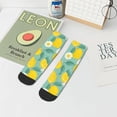 thumbnail image 7 of Fuzoiu Lemons Chamomile Flowers And Leaves Print Adult Socks, Crew Moisture-wicking Socks, Unisex Cushion Crew Socks,Casual Sports Ankle Socks, 7 of 7