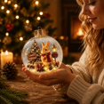 thumbnail image 5 of Glowing Christmas Story Ornament,Light Up Mini Holiday Scene,Christmas Tree Hanging Ornaments,Christmas Scene In Clear Acrylic Ball,Festive Keepsake Gift for Home Christmas Xmas Party Decoration, 5 of 8