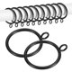 thumbnail image 1 of Uxcell 20-Pack Anillo de Cortina con Ojal 1.5 Pulgadas ID Se Ajusta Hasta 1/2 Pulgada Varilla de Cortina Anillos de Drapería de Metal Negro, 1 of 7