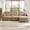 Camel, variant on HUTWIFE 74" L-Shape Solid Print Chenille Modular and Deep Seat Sectional Sofas with Movable Ottoman, Beige