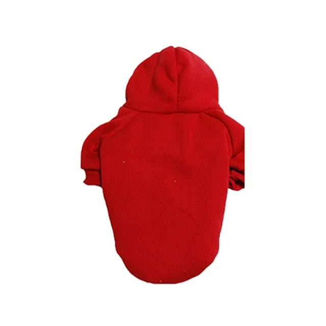 Dog Sweater Fall And Winter Velvet Hoodie Solid Color Machine Washable With Belly Opening