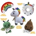 thumbnail image 2 of Knit Knacks Organic Cotton Pet  Dog Toys, "Magical Group" (Choose from: Unicorn, Poo, Donut, Rainbow or Dragon!), 2 of 2