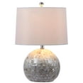 thumbnail image 5 of Safavieh Lighting Collection Nikki White Shell 23-inch Bedroom Living Room Home Office Desk Nightstand Table Lamp (LED Bulb Included), 5 of 5
