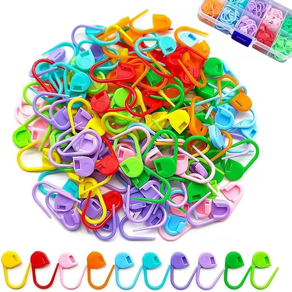 Vruelia 150pcs Stitch Markers Multi-functional Knitting Markers Crochet Clips