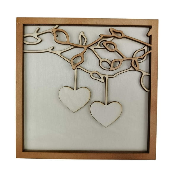 fheaev Panneau en Bois Personnalisé Bricolage Couple Panneau en Bois Cadeau d'Anniversaire Cadeau de Mariage Personnalisé
