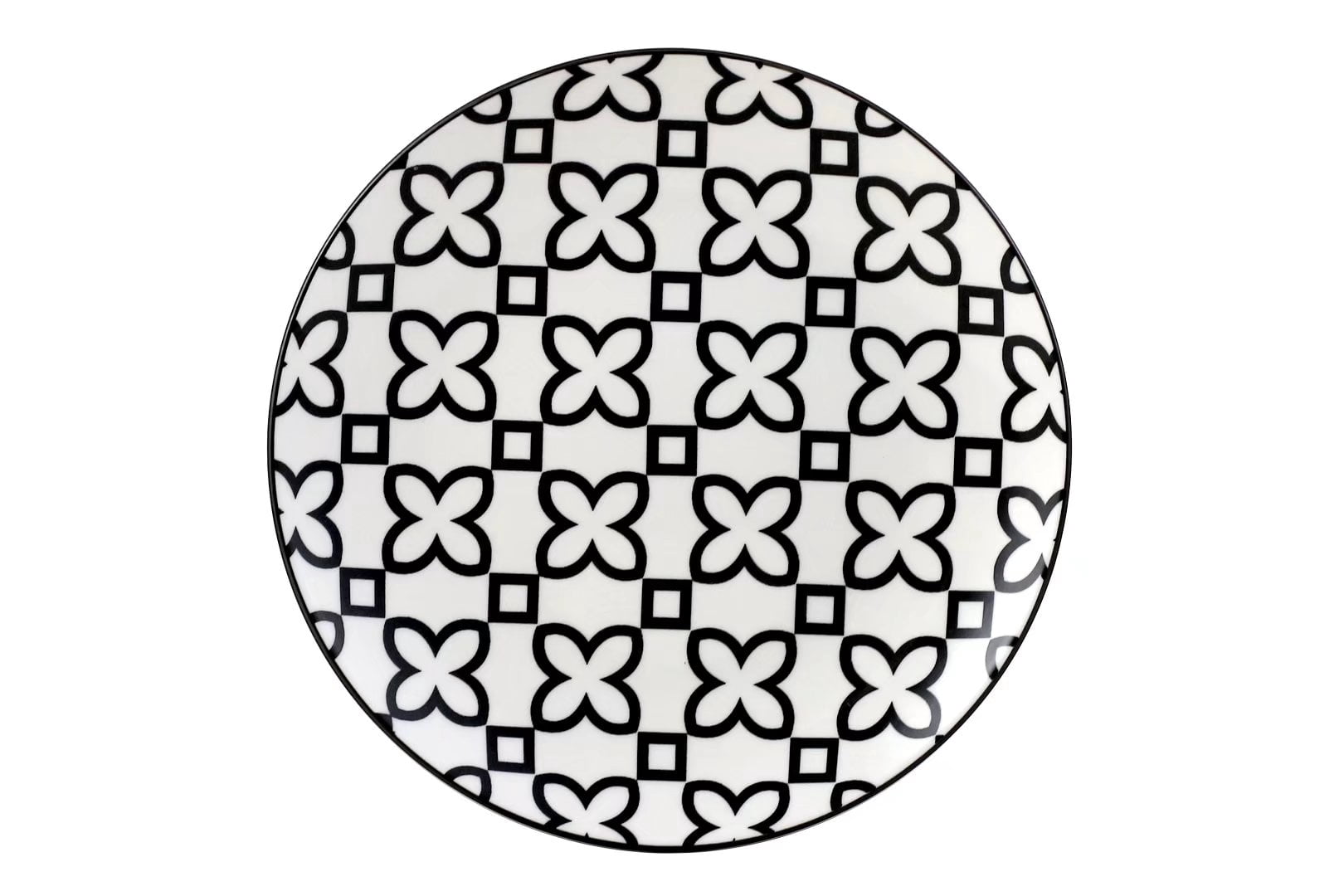 Mainstays Chiara 4 Piece Stoneware Round Black Salad Plates
