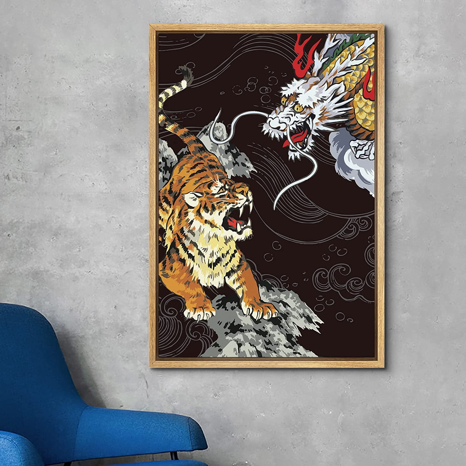 絵画 LIONSAN wall26 Framed Canvas Print Wall Art Japanese Style