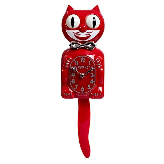 Retro Kitchen Red Kit Cat Clock 15.5" Full Size Kit-Cat Klock with Moving Eyes and Tail Retro Style