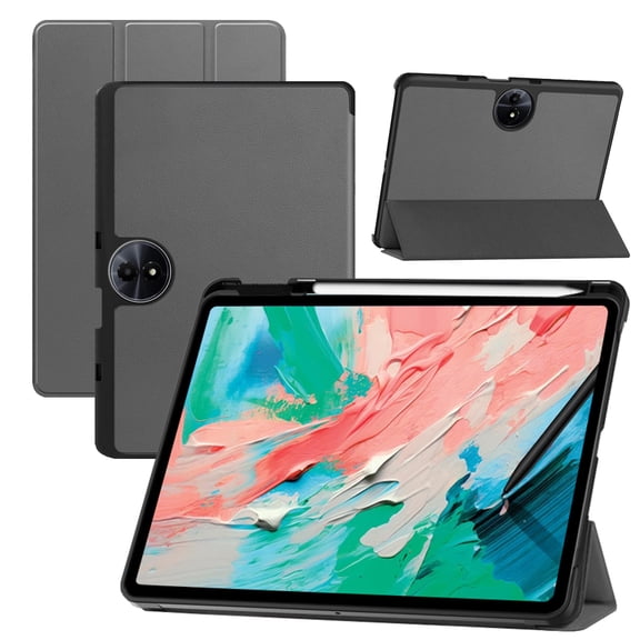 【RUIXH】for TCL NXTPAPER 11 Gen 2 Case 11 Inch Tablet Case PU Material Drop-proof Scratch-resistant Tri-fold Stand Function Built-in Pen Slot Magnetic closure automatic sleep Slim and Portable (grey)