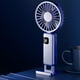 thumbnail image 3 of Ventilador de cuello colgante, mini ventilador de mano silencioso con soporte para teléfono, ventilador plegable personal Azul, 3 of 9