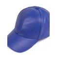 thumbnail image 2 of Leather Baseball Cap Adjustable Classic Referee Snapback Dad Hat, 2 of 3