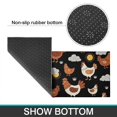 thumbnail image 6 of Rooster and Sun Black Pattern Anti Fatigue Kitchen Rugs Set Of 2, Non Slip Washable Decorative Floor Mats for Kitchen Sink Laundry, 17"x30" and 17"x47", 6 of 6