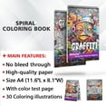 thumbnail image 3 of Graffiti Spiral Bound Coloring Book, Express Yourself with 30 Coloring Pages, Bringing Life to Walls adorned with Graffiti Art and Personal Messages, 3 of 4