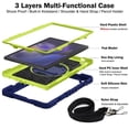 thumbnail image 6 of Shockproof Case For Samsung Galaxy Tab A11+,Anti Drop Silicone+PC Layer Protective Splicing Case 360 ° Rotating Handle Stand With Shoulder Strap,Yellow,For Galaxy Tab A11+, 6 of 8