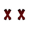 thumbnail image 3 of ZheElen Easy To Wear Over Knee Socks Highly Elastic And Durable Soft And Breathable Wide Application Polyester Easy To Match Red and black 2Set, 3 of 6