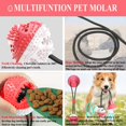 thumbnail image 4 of Juguete molar multifuncional para mascotas, juguete de cuerda para perros con ventosa, pelota limpiadora de juguetes para mascotas, juguete masticable con ventosa (rojo y blanco), 4 of 5