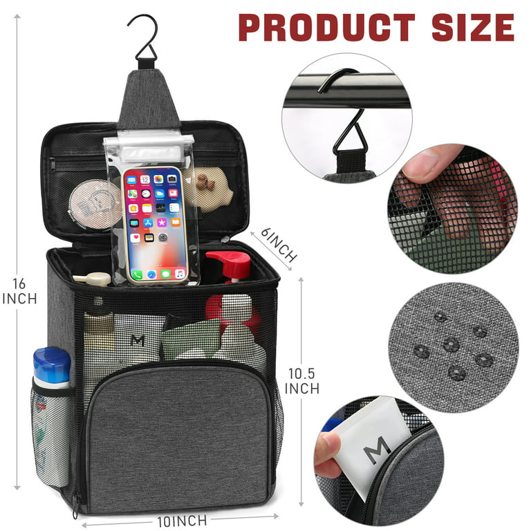 Livhil Portable Shower Caddy Dorm, Toiletry Bag for Women Men