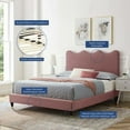 thumbnail image 5 of Modway Current Performance Velvet Twin Platform Bed in Dusty Rose, 5 of 12