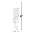 thumbnail image 3 of DecMode 20" White Capiz Shell Waterfall Geometric Windchime, 3 of 7