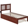 thumbnail image 4 of Pemberly Row Twin Spindle Bed and Trundle with USB Charger in Walnut, 4 of 6