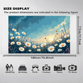 thumbnail image 6 of LUUFILx Floral Summer Banner Daisy Field Backdrop Garden Themed Photography Props Party Decorations Scenic Background Nature Event Decor Outdoor Wedding, 6 of 7