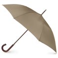 thumbnail image 1 of totes Auto Open Wooden Stick Umbrella, Beige/British Tan, One Size, 1 of 4