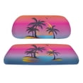 thumbnail image 2 of Pzuqiu Tropical Sunset Palm Print 2-Piece Golf Cart Seat Covers - Breathable Washable Universal Protective Set for Golf Cart Accessories, 2 of 10