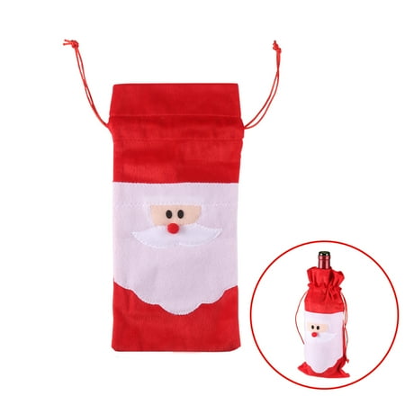 

Santa Claus Wine Bottle Cover Red Wine Bag Attractive Protective Bag