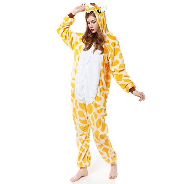 Pijamas Para Mujer Animal Onesie Pijamas Invierno Cómodos Camisones Slim Fit Mono de Felpa Odeerbi ODB188490