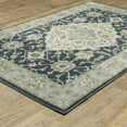 thumbnail image 5 of 5' X 7' Teal Blue Ivory Green And Grey Oriental Power Loom Stain Resistant Area Rug, 5 of 5