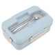 thumbnail image 3 of Bento Box Fiambrera térmica Bento con cuchara y palillos para adultos, niños y estudiantes (vajilla de fiambrera azul nórdica), 3 of 8