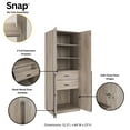thumbnail image 5 of Lee 2-Piece Module Wardrobe 1.0 & 2.0 Closet from Engineered Wood - Rustic Gray, 5 of 20