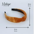 thumbnail image 6 of Motique Accessories Velvet Knotted Headbands for Women (Gold), 6 of 6
