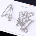thumbnail image 3 of 10pc Silver Tone Large Strong Duty Safety Pins Diy Sewing Tools Stainless Steel, 3 of 5