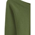 thumbnail image 3 of Jersey ZAFUL para mujer con cuello en V corto y manga larga, color verde claro, 3 of 6