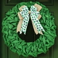 thumbnail image 6 of St Patrick's Day Leprechaun Wreath with Clovers and Ribbon for Outdoor Door Decor, All-Weather Indoor Holiday Seasonal Decoration for Home and Party Use, 6 of 8