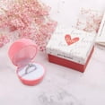thumbnail image 6 of 2pcs Pearl Pink Velvet Rose Ring Box Romantic Flower Engagement Ring Box for Proposal Ring Ceremony Wedding Anniversary Valentine's Day Gift Girls Jewelry Box for diy, 6 of 9