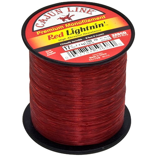 Zebco Cajun Line Red Lightnin' 17 Lb. Monofilament Fishing Line, Red
