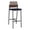 Walnut-Navy, variant on Avon Reception Cafe Stool UPH Seat HPL Back / Charcoal / Mahogany / Navy Blue