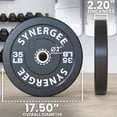 thumbnail image 3 of Synergee Disques Pare-Chocs Disques de Poids Entraînement de Conditionnement de Force Musculation 35 Lb Paire, 3 of 6